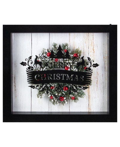 Northlight 14" Framed 3d Merry Christmas Led Christmas Box Decor In Black
