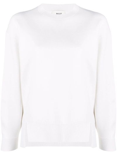 Bally Front-slit Detail Jumper In Weiss