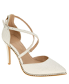 Bcbgeneration Hally Pointed Toe Heels In Pearl Breach Leather