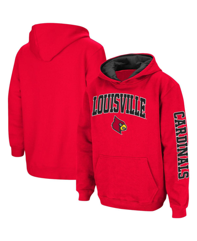 Colosseum Youth Boys  Red Louisville Cardinals 2-hit Team Pullover Hoodie