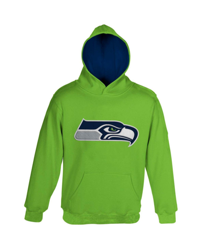Outerstuff Babies' Toddler Boys And Girls Neon Green Seattle Seahawks Fan Gear Primary Logo Pullover Hoodie