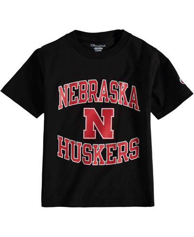 Champion Youth Black Nebraska Huskers Circling Team Jersey T-shirt