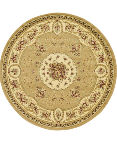 Bayshore Home Belvoir Blv4 6' X 6' Round Area Rug In Tan