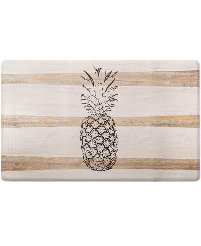 Global Rug Designs Cheerful Ways Pineapple Stripes 1'6" X 2'6" Area Rug In Beige