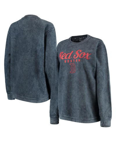 G-iii 4her By Carl Banks Women's  Navy Boston Red Sox Comfy Cord Pullover Sweatshirt