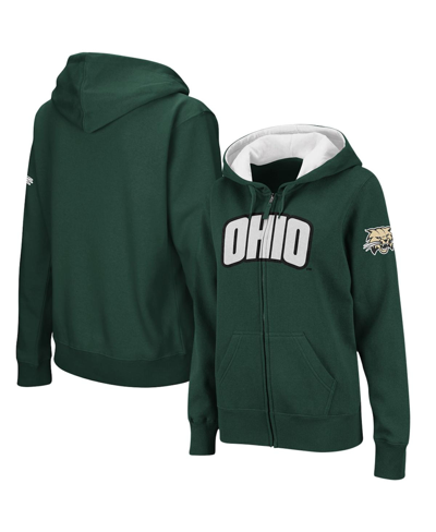 Colosseum Women's Stadium Athletic Green Ohio Bobcats Arched Name Full-zip Hoodie
