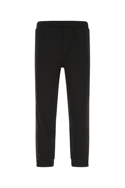 Prada Light Bi-stretch Joggers In Black