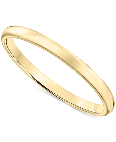 Macy's Comfort Fit Wedding Band (2mm) In 14k Gold In Yellow Gold