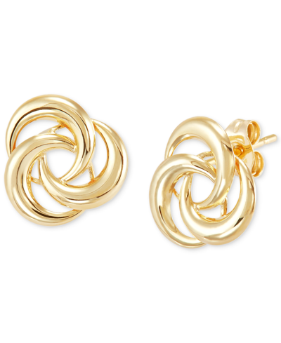 Macy's Love Knot Stud Earrings In 10k Gold