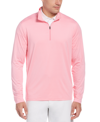 Pga Tour Men's Sun Shade Stretch Quarter-zip Golf Striped Pullover In Carnation Heather