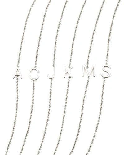 Maya Brenner Designs 14k White Gold Letter Bracelet In Z