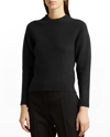Jil Sander High-neck Boiled-wool Sweater In Black