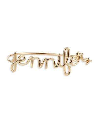 Jennifer Creel 14k Yellow Gold Script Name Bracelet
