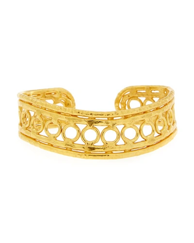 Jean Mahie Ronds 22k Gold Cuff Bracelet