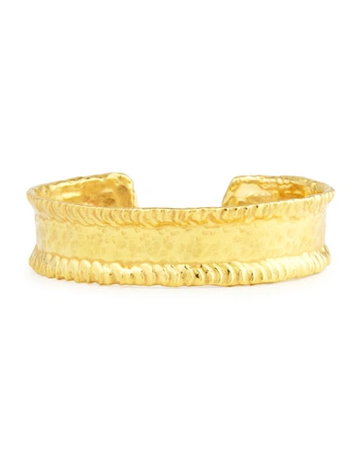 Jean Mahie 22k Yellow Gold Simple Cuff Bracelet