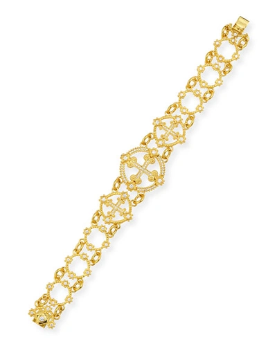 Eli Jewels Aegean 18k Diamond Cross Bracelet