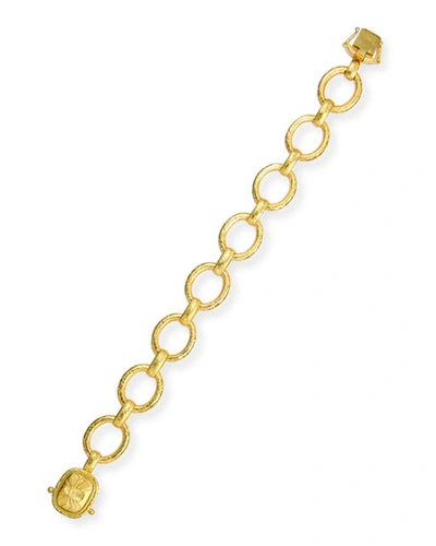 Elizabeth Locke 19k Gold Link Bracelet With Fat Bee Clasp