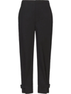 Proenza Schouler White Label Buckled-ankle Tapered Trousers In Black