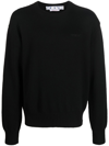 Off-white For All Wool Knit Sweater In Black  