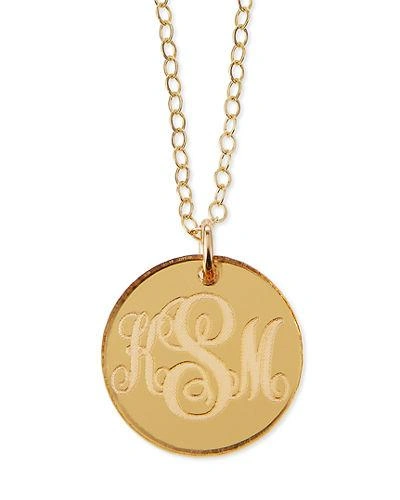 Moon And Lola Providence Mirrored Acrylic Reverse Monogram Pendant Necklace In Silver