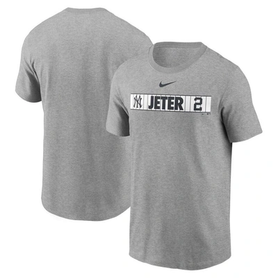 Nike Men's  Derek Jeter Heathered Gray New York Yankees Locker Room T-shirt
