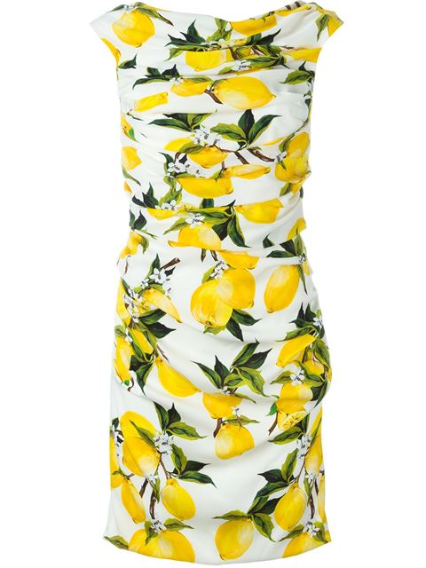 Dolce & Gabbana Lemon Print Dress | ModeSens