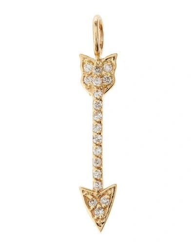 Sarah Chloe Decker Diamond Cupid's Arrow Charm In Gold