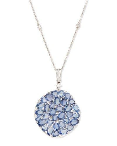 Rina Limor Signature Slice-cut Sapphire & Diamond Pendant Necklace