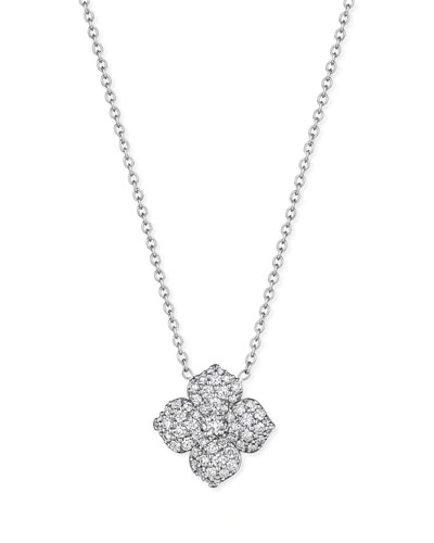 Penny Preville Pav&eacute; Diamond Flower Pendant Necklace
