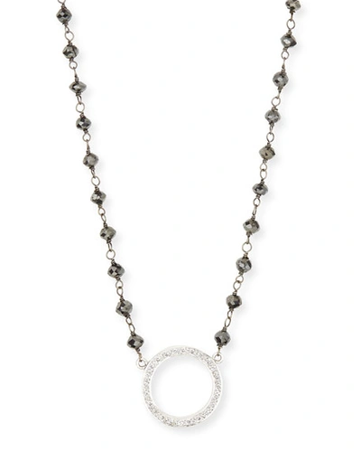 Rina Limor Twilight Open-circle Diamond Pendant Necklace
