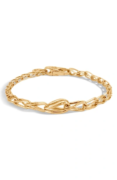 John Hardy Bamboo 18k Gold Graduated Link Bracelet