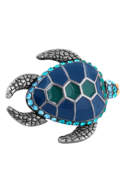 Tateossian Swarovski&reg; Turtle Lapel Pin, Blue