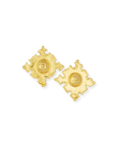 Jean Mahie Cardinals 22k Gold Earrings