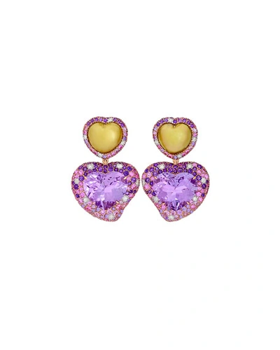 Margot Mckinney Jewelry Hearts Desire Rose De France Amethyst Earrings
