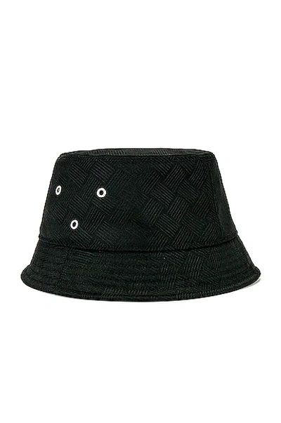 Bottega Veneta Intrecciato Jacquard Bucket Hat In Black