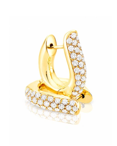 Tamara Comolli Pave Diamond Hoop Earrings In 18k Yellow Gold