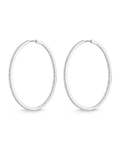 Memoire 18k White Gold & Diamond Infinity Hoop Earrings, 2.0 Tdcw