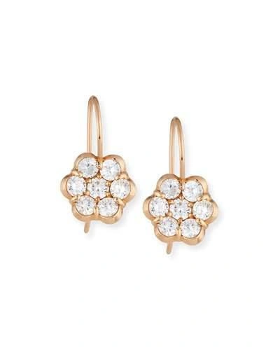 Bayco 18k Rose Gold & Diamond Floral Drop Earrings