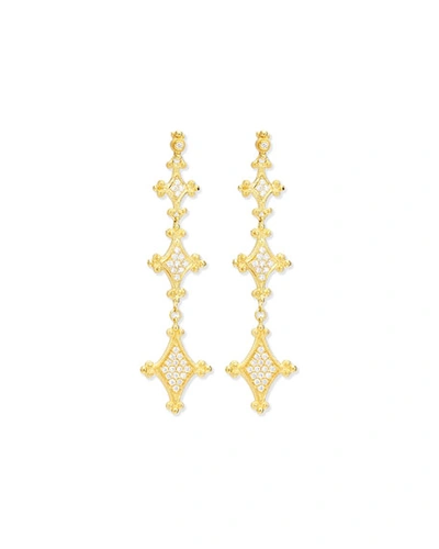 Eli Jewels Aegean Collection 18k Diamond Drop Earrings