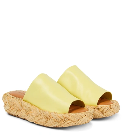 Clergerie Axel Flatform Espadrille Sandals In Jaune | ModeSens