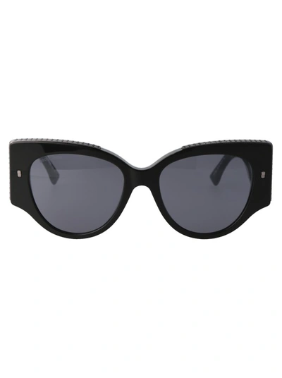 Dsquared2 D2 Cat-eye Acetate Sunglasses In Black