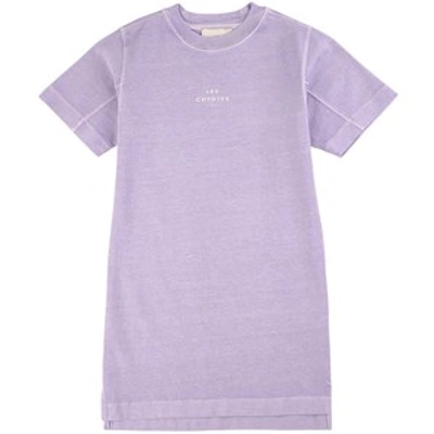 Les Coyotes De Paris Teen Logo-print T-shirt Dress In Purple