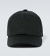 Loro Piana Logo Embroidery Wind Storm System B Cap In Onyx,ivory