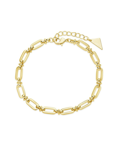 Sterling Forever Oval Link Chain Bracelet In Gold