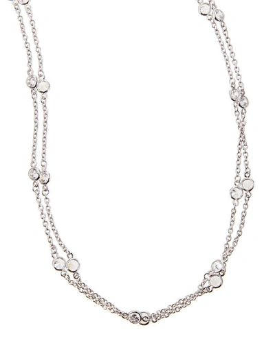 Fantasia By Deserio 5.76 Tcw Cubic Zirconia By-the-yard Necklace, 72"l In Silver