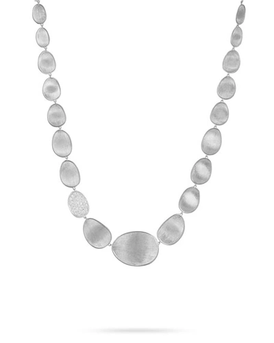 Marco Bicego Lunaria Collar Diamond Necklace In 18k White Gold