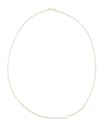 Maya Brenner Designs Mini 2-letter Personalized Necklace, 14k Yellow Gold