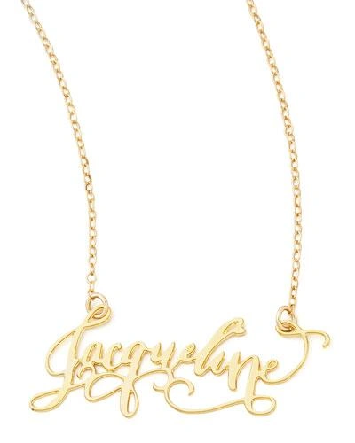 Brevity Personalized Gold-plate Calligraphy Necklace