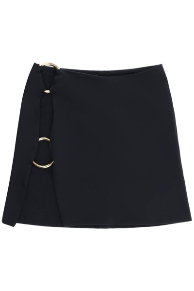 Louisa Ballou Embellished Recycled Stretch-jersey Mini Skirt In Black