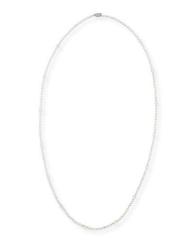 Bessa 18k White Gold Long Diamond Necklace